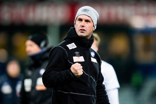 Ronny Deila, coach of Vålerenga, celebrates