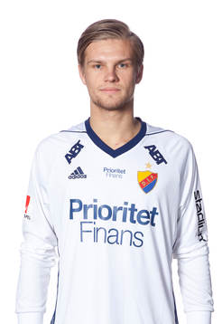 Djurgårdens målvakt Oscar Jonsson poserar för ett porträtt den 20 februari 2018 i Stockholm.
