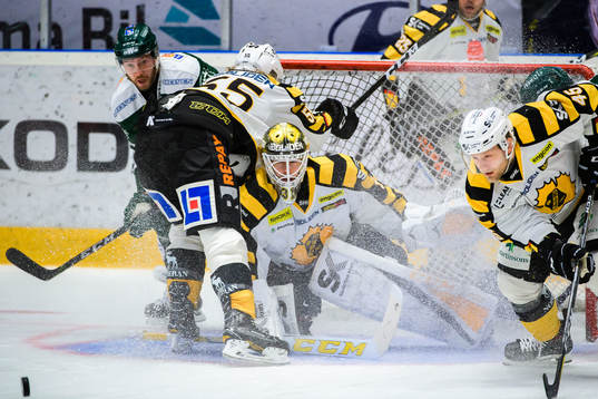 Färjestads Linus Persson, Skellefteås målvakt Joni