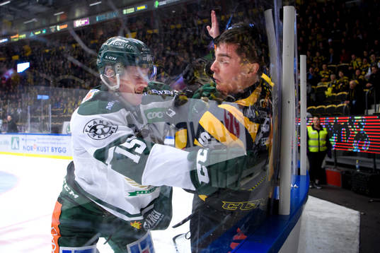 Färjestads Gustav Rydahl i slagsmål med Skellefteås