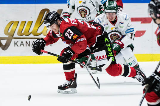 Malmö Redhawks Christoffer Forsberg och Frölundas Victor