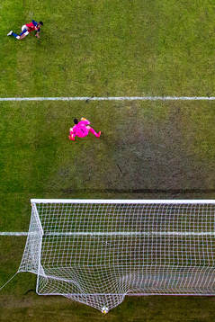 Ola Kamara of Norway scores 3-1 behind goalkeeper Mat Ryan of Australia