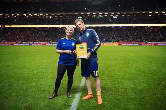 Sveriges Emil Forsberg får pris som matchens lirare