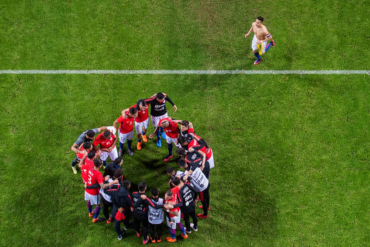 Chiles spelare jublar