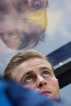 Sveriges Jacob Rinne på bänken