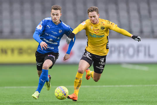 Halmstads Gabriel Gudmundsson och Elfsborgs Adam Lundqvist