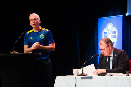 Håkan Sjöstrand, Generalsekreterare, och Karl-Erik Nilsson, Ordförande,