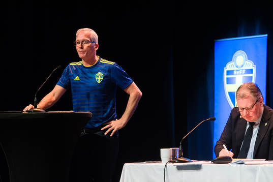 Håkan Sjöstrand, Generalsekreterare, och Karl-Erik Nilsson, Ordförande,