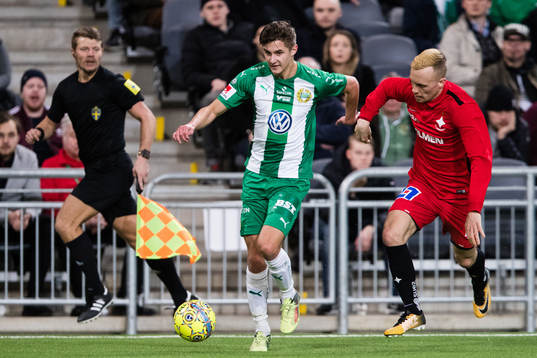 Hammarbys Leo Bengtsson och Norrköpings Gudmundur Thórarinsson