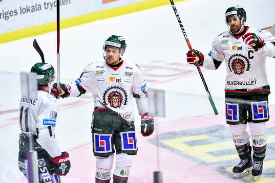 Frölundas Victor Olofsson, Mats Rosseli Olsen och Joel