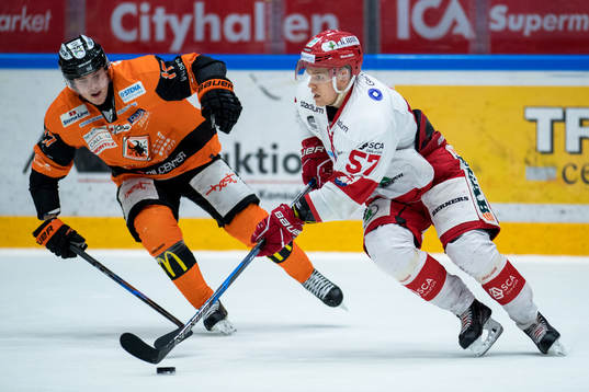 Karlskronas Joel Kellman och Timrås Anton Wedin