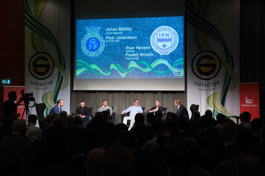 Gefles Piotr Johansson och tränare Johan Mjällby samt