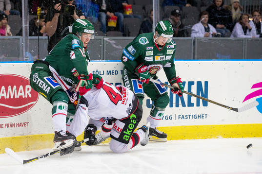Frölundas Victor Olofsson och Carl Grundström och Malmö