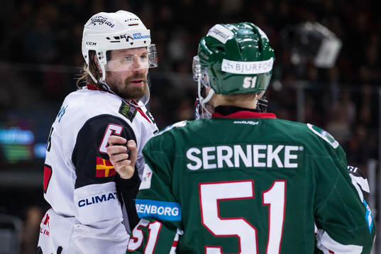 Malmö Redhawks Stefan Warg och Frölundas Mats Rosseli
