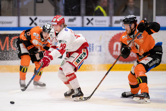 Karlskronas Joel Kellman och Henrik Nilsson och Timrås