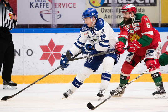 Leksands Tobias Forsberg och Moras Steven Seigo