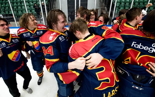 Djurgårdens spelare jublar