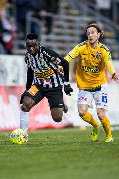 Landskronas Edafe Egbedi och Falkenbergs Robin Östlind