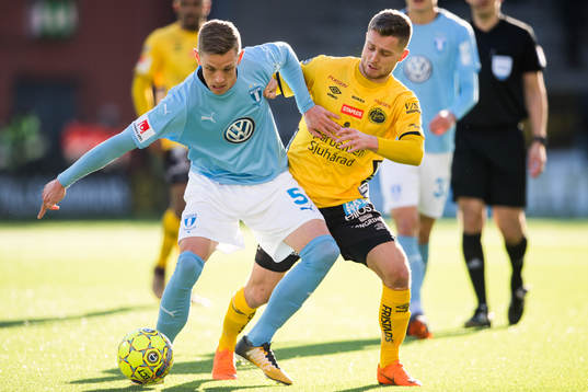 Malmö FFs Sören Rieks och Elfsborgs Adam Lundqvist