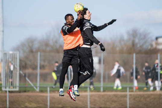 Landskronas Samuel Monday och Jetmir Haitii