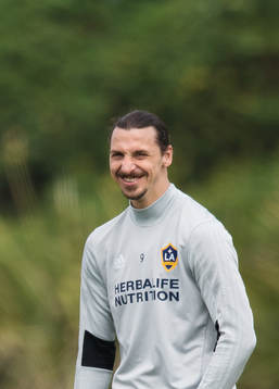 Zlatan Ibrahimovic skrattar