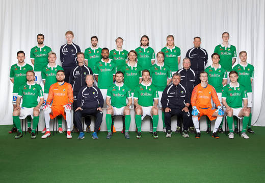  Arvin Shojaee, videoanalytiker Emil Pedersen, Viktor Mollapolci, Hampus Dahlqvist, Patrik Wallin, Anton Snibb, målvaktstränare Anders Sundberg, Filip Karlin. Mittenledet från vänster: Kristijan Nikolla, Niclas Holgersson, fystränare Johnny Drottz, Roger Thompson, Gustav Hallberg, Robin Strömberg, materialförvaltare Tommie Svedin, Sixten Cederholm, Erik Lund. Sittande från vänster: Jakob Lund, Deni Kaksa, tränare Lars Olof Mattsson, Aleksandar Kitic, Alexander Mellqvist, assisterande tränare Lasse Halma, Nino Sahinovic, Linus Dahl.
