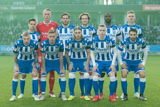 IFK Göteborgs startelva, fr.v. övre raden Amin Affane,
