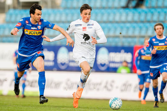 Enric Valles of Sandefjord and Andreas Helmersen of Ranheim