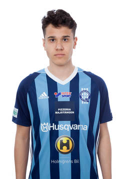 Husqvarnas Sebastian Dimitrijevic poserar för ett porträtt den 12 april 2018 i Husqvarna.