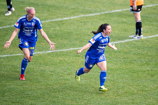 1 målet under fotbollsmatchen i Damallsvenskan mellan Vittsjö och Kristianstad  den 14 april 2018 Kristianstad.