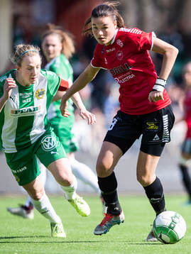 Hammarbys Olga Ekblom och Limhamn Bunkeflos Anna Welin