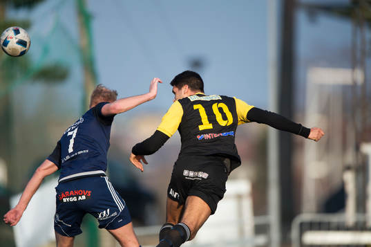 IFK Hässleholms Tommy Filipovic i matchen i division 2 mellan Nässjö och IFK Hässleholm i Nässjö 14 april 2018.  