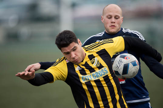 IFK Hässleholms Tommy Filipovic i matchen i division 2 mellan Nässjö och IFK Hässleholm i Nässjö 14 april 2018.  