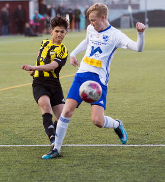  i ungdomsmatchen för pojkar födda 2003 mellan IFK Hässleholm och Simrishamn i Hässleholm 18 april 2018.  