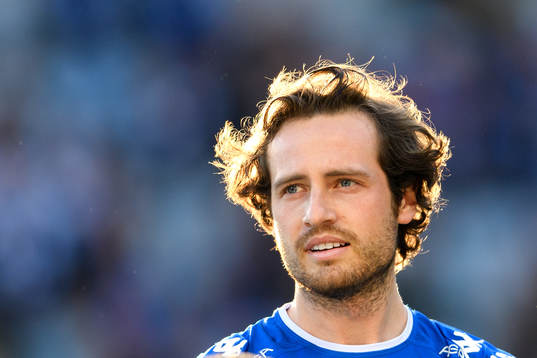 IFK Göteborgs Mikkel Diskerud vid lineup innan