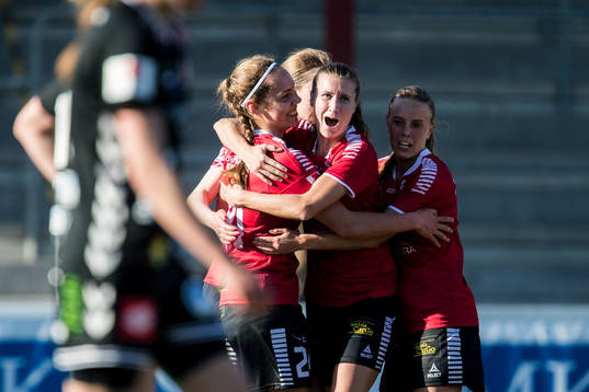  Limhamn Bunkeflos spelare jublar efter 2-2
