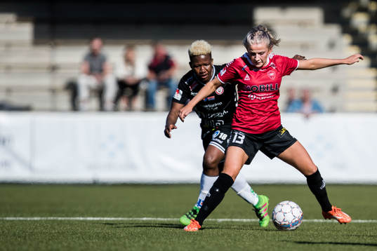 Kristianstads Rita Chikwelu och Limhamn Bunkeflos Alice