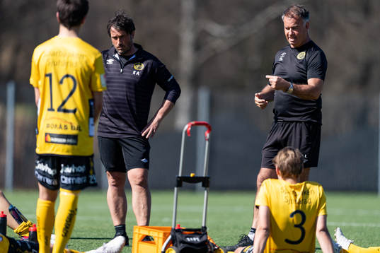 Elfsborgs tränare Tony Lundqvist och tränare Kjell