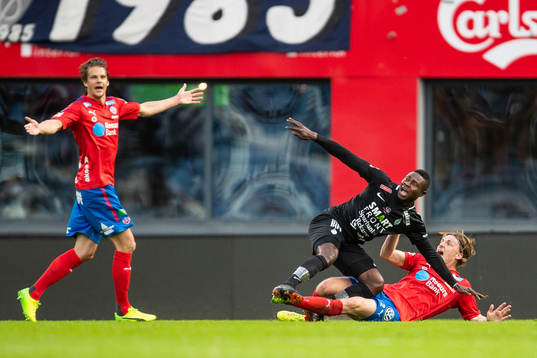 Helsingborgs Fredrik Liverstam reagerar när AFC