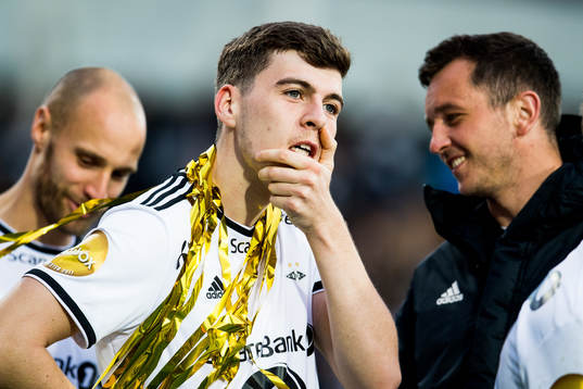 Jacob Rasmussen of Rosenborg after the UNICEF Mesterfinale match between Lillestrøm and Rosenborg on April 26, 2018 in Lillestrøm.
