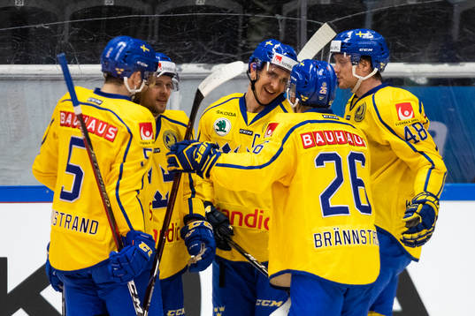 Sveriges Jacob Nilsson jublar med  Mikael Wikstrand, Mikael