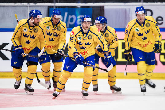 Sveriges Jacob Nilsson (m) med Mikael Wikstrand, Mikael