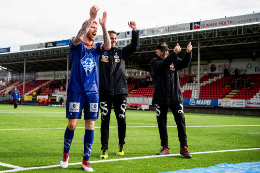 Fredrik Carlsen of Aalesund celebrates