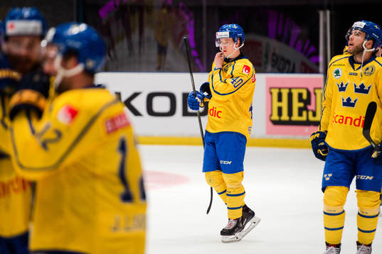 Sveriges Elias Pettersson  jublar