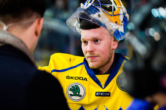 Sveriges målvakt Magnus Hellberg