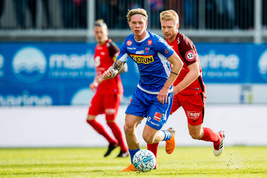 Andre Sødlund of Sandefjord and Sivert Heltne Nilsen of Brann