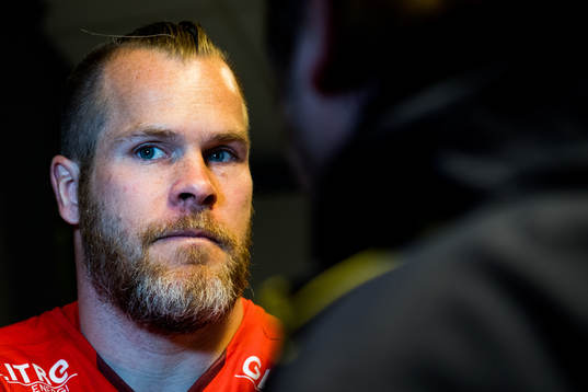 Goalkeeper Espen Bugge Pettersen of Strømsgodset in the mixed zone
