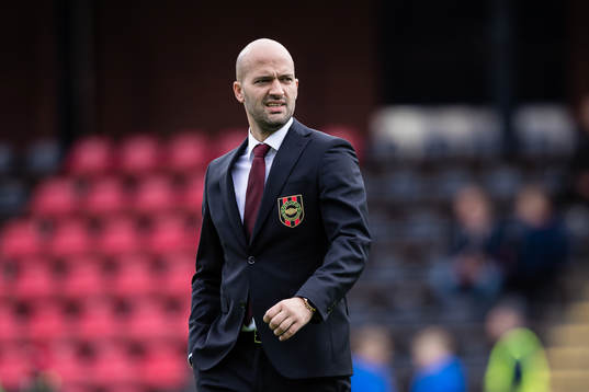 Brommapojkarnas tränare Luis Pimenta innan fotbollsmatchen i Allsvenskan mellan Brommapojkarna och Östersund den 30 April 2018 i Stockholm. 