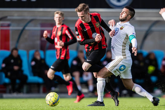 Brommapojkarnas Rasmus Alm och Östersunds Brwa Nouri