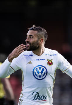 Östersunds Saman Ghoddos jublar efter 0-3